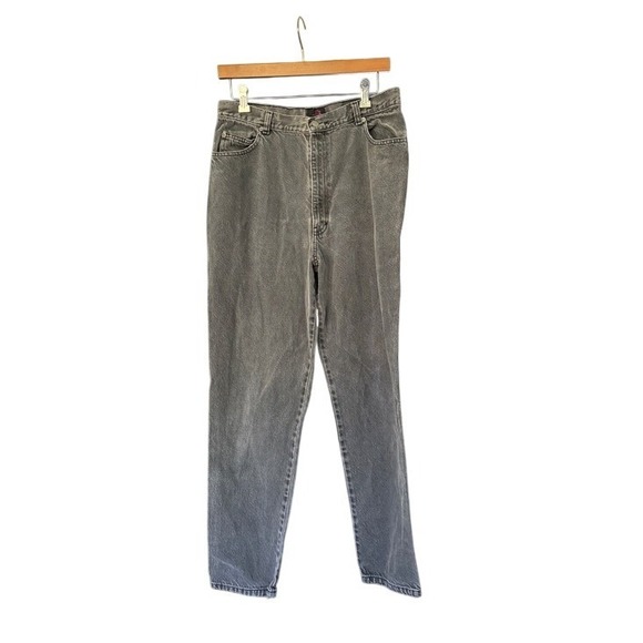 Sasson Denim - Sasson Vintage High Waisted Tapered Leg Grey Acid Wash Jeans 456W1 1127 Sz 15/16